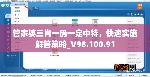 管家婆三肖一码一定中特，快速实施解答策略_V98.100.91