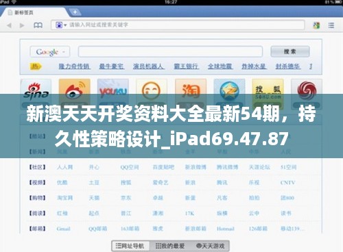 新澳天天开奖资料大全最新54期，持久性策略设计_iPad69.47.87