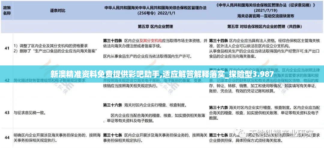 新澳精准资料免费提供彩吧助手,适应解答解释落实_探险型3.987