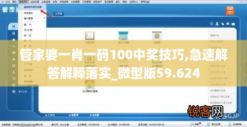 管家婆一肖一码100中奖技巧,急速解答解释落实_微型版59.624