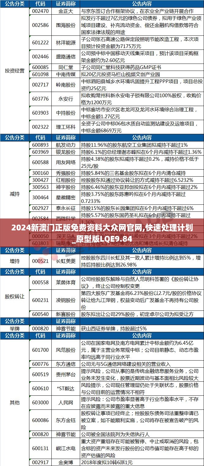 2024新澳门正版免费资料大众网官网,快速处理计划_原型版LQE9.84