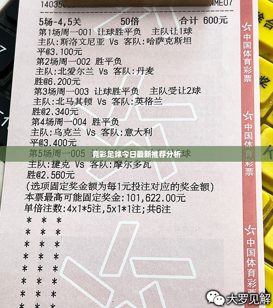 竞彩足球今日最新推荐分析